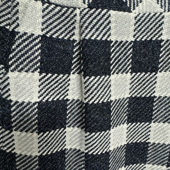 Talbots Vintage y2k Petites Buffalo Plaid Wool Blend Skirt Gray Size 8P - Picture 7 of 9